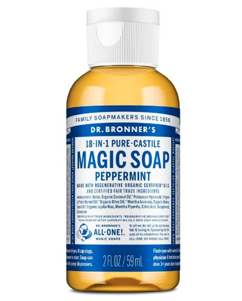 Dr. Bronner's Castile Soap.